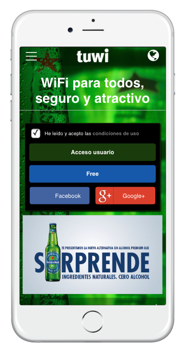 WiFi Portal Cautivo Iphone TUWI